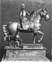 Statuette of Epona, Gaulish Goddess, Protector of Horses, Riders and Travellers, from La Sarrazine, Jura, c.50 BC-400 AD